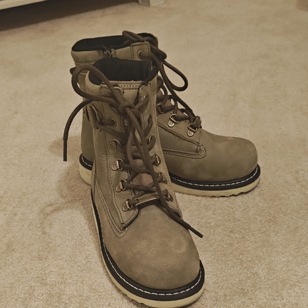 Harley-Davidson Brown Lace-Up Boots